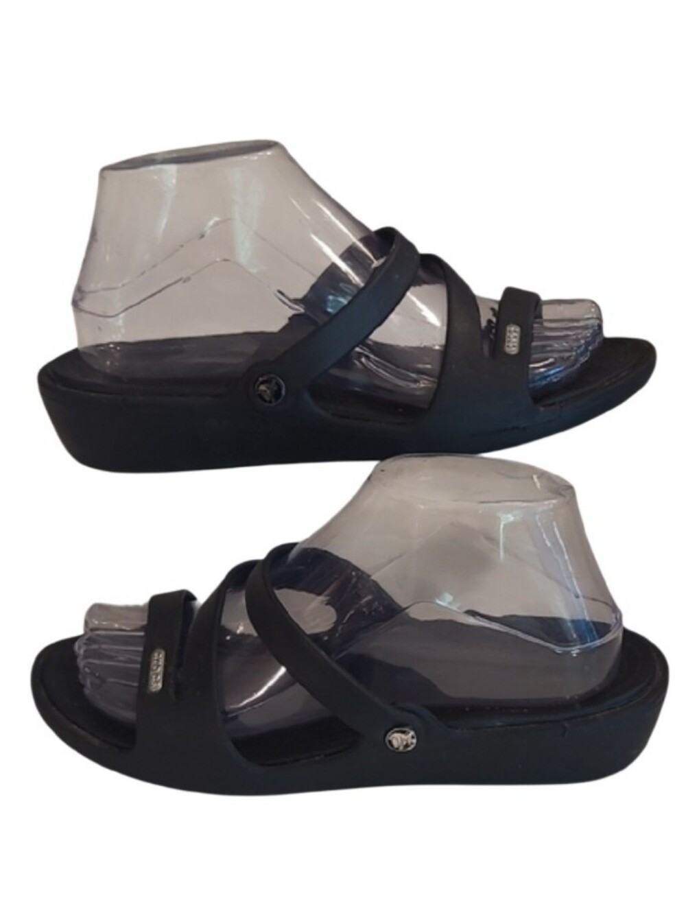 CROCS Patricia II Wedge Slide Sandal Strappy Slip On Open Toe Comfort Straps
